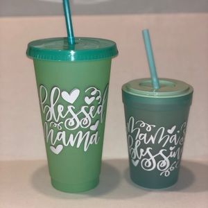 Matching Reusable Ice Cups